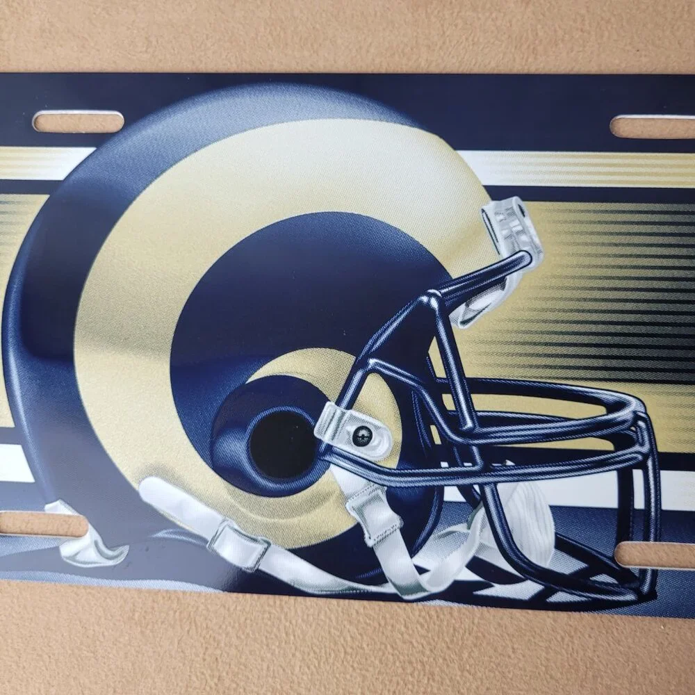 Vintage WinCraft ST. Louis Rams football plastic auto tag license plate &sticker - Picture 7 of 16